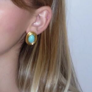 Heaven Mayhem Turquoise Prize Earrings Gold